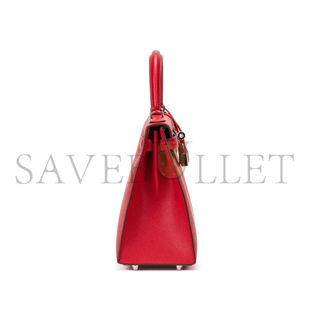 H**mes master rouge casaque epsom sellier kelly 25 palladium hardware (25*17*7cm)